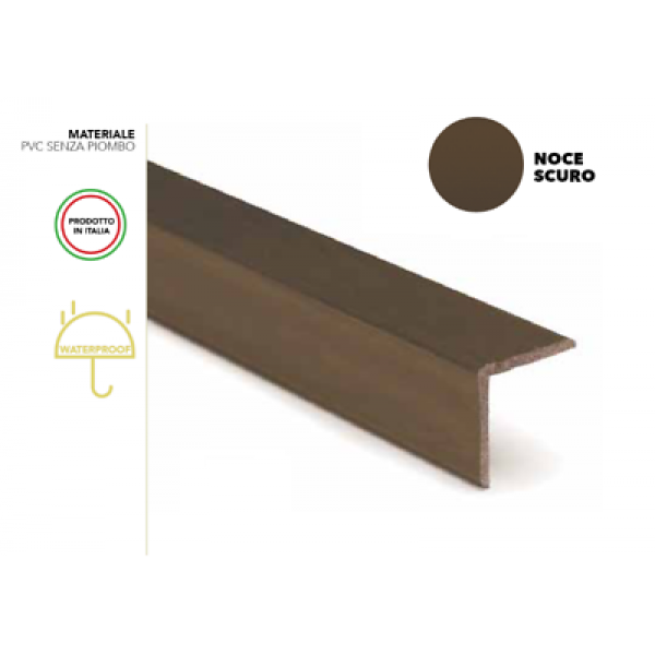 PARASPIGOLO PVC NOCE SCURO 30X30X300 MM 