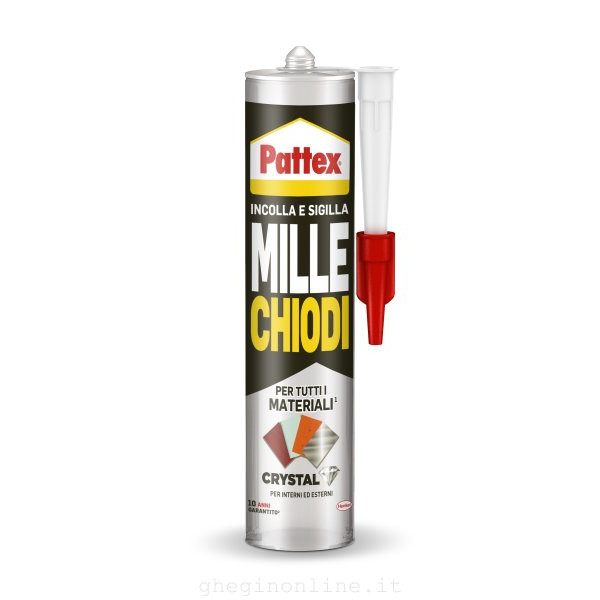 Pattex MilleChiodi Crystal 290g - Fissaggi Invisibili e Resistenti!