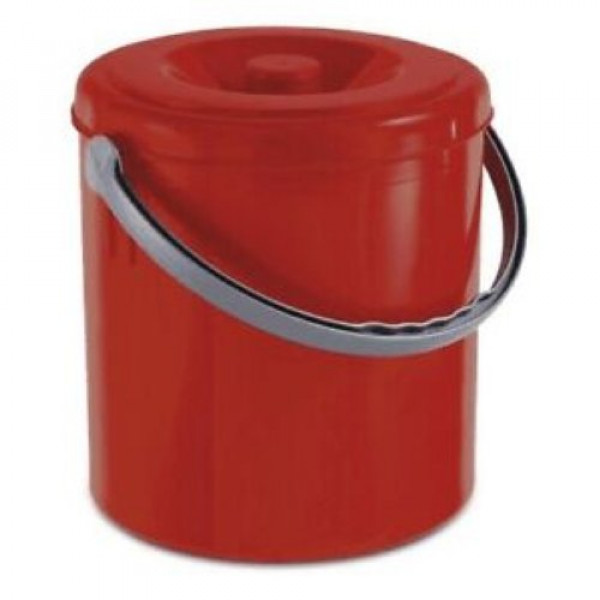Pattumiera Eureka rossa con coperchio litri 15 Machieraldo Gustavo