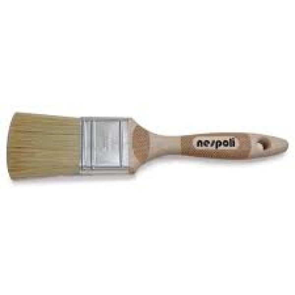 NESPOLI PENNELLO PIATTO MANICO LEGNO LASERT SETOLA DA 30 MM 