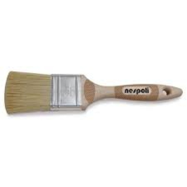 PENNELLO PIATTO MANICO LEGNO LASER FSC SETOLA DA 30 MM 