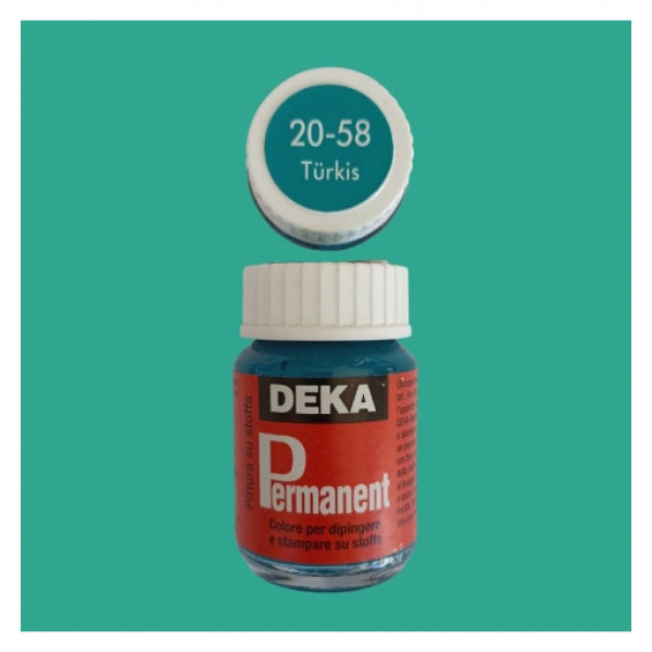 DEKA PERMANENT FLACONE DA 25ML  TURCHESE 2058