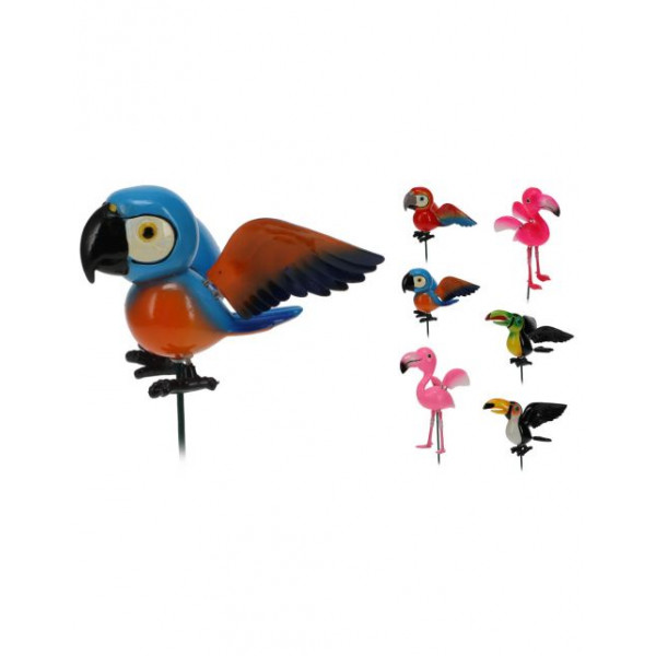 DECORAZIONE PICK UCCELLI TROPICALI 67 CM
