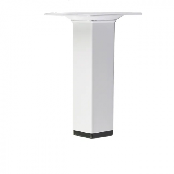 PIEDINO ACCIAIO VERNICE BIANCO 25X25 MM 80 CM 