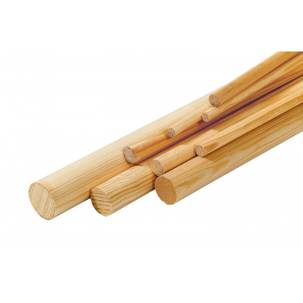 Bastoni tondi pino netto nodi 18 x 2100 mm