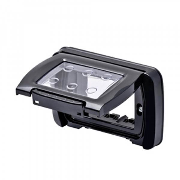 placca stagna 3 posti nero toner top sys  Electraline 