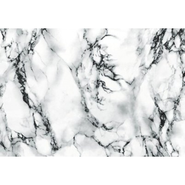Sticky Back Plastic Vinyl 2m x 45cm Glossy Black White Marble - Eleganza e Stile per le Tue Superfici!