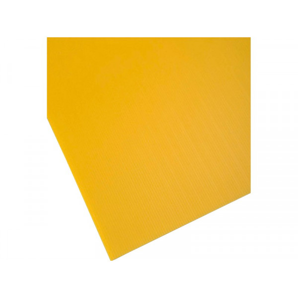 Lastra alveolare plastonda giallo 500 mm x 500 mm x 2,5 mm