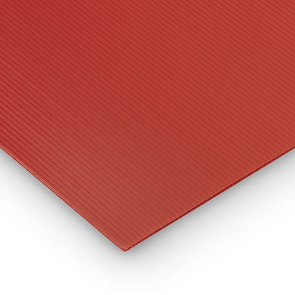 Lastra in polipropilene alveolare plastonda rosso 50x50x0,25 cm