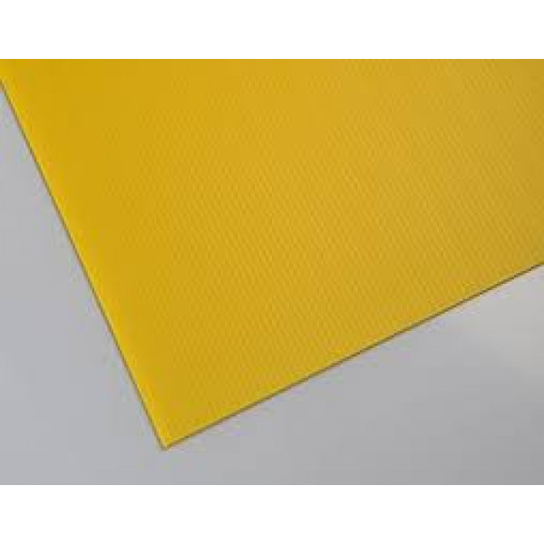 Lastra alveolare plastonda giallo 500 mm x 1500 mm x 2,5 mm