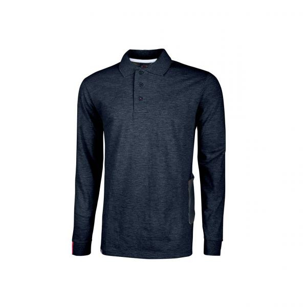 U-power POLO  MANICA LUNGA LIVE Deep Blue L  