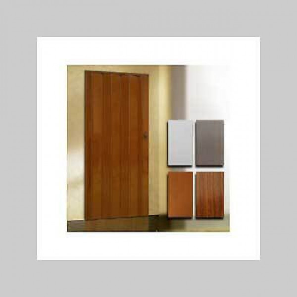 Porta soffietto in pvc con serratura noce 214x82 cm Sangiorgio