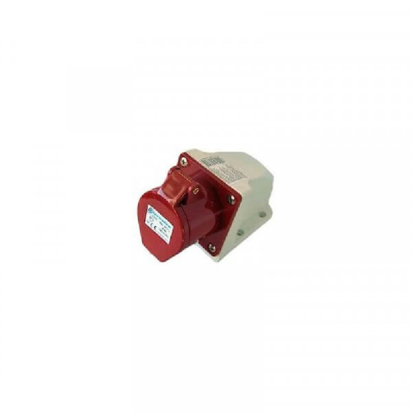 PRESA PATERE INCLINATA 16A 3P+T IP44 ROSSA  ELECTRALINE 