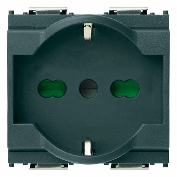 PRESA UNIVERSALE  2P+T 16A GRIGIO  IDEA VIMAR