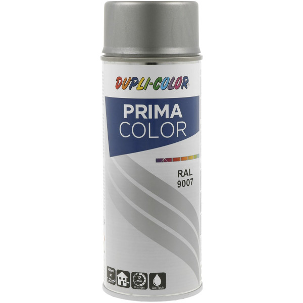 Dupli-Color Prima RAL 9007 Vernice Spray Lucida grigio alluminio flacone da 400 ml 