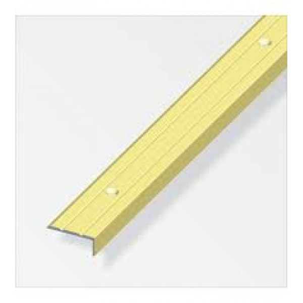 Profilo di Chiusura 25x10mm in Alluminio Ottone, 1 Metro