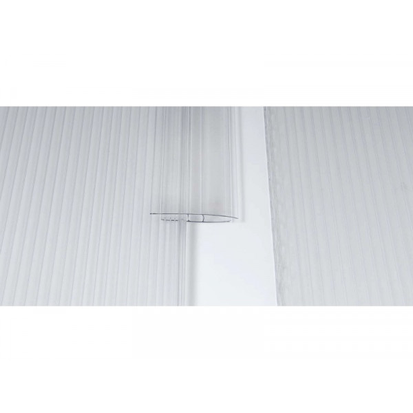  Profilo policarbonato per giunzione "H"  300 cm sp 10 mm