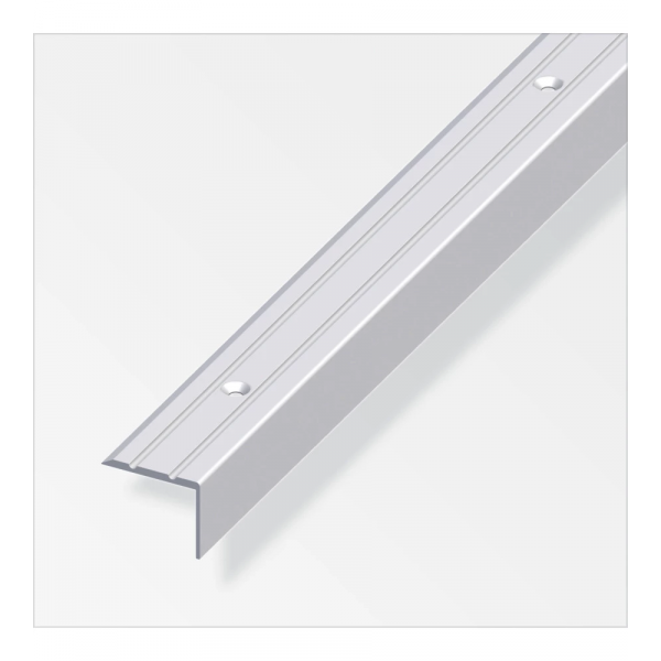 Alfer Profilo per scala 25 x 20 alluminio argento forato 2mt