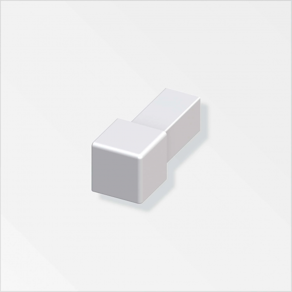 Alfer Angolo interno e esterno quadrato   Alluminio anodizzato  argento 10x11mm
