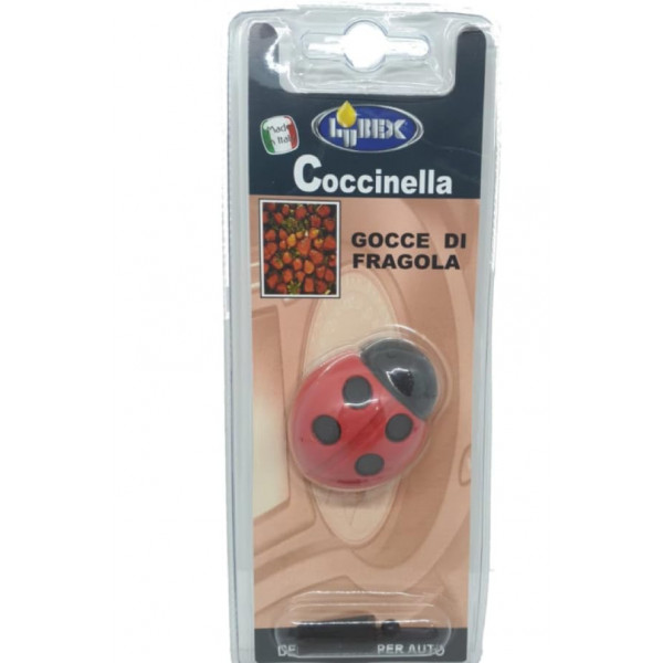 Profumatore Lubex Coccinella Alla Fragola Per Auto 