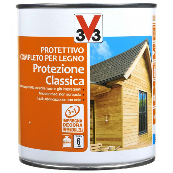 Protettivo completo legno solvente pino flacone da 750 ml