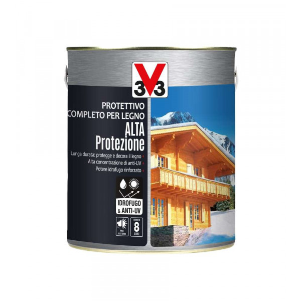 Protettivo completo per legno alta protezione noce scuro flacone da 2,5 lt 