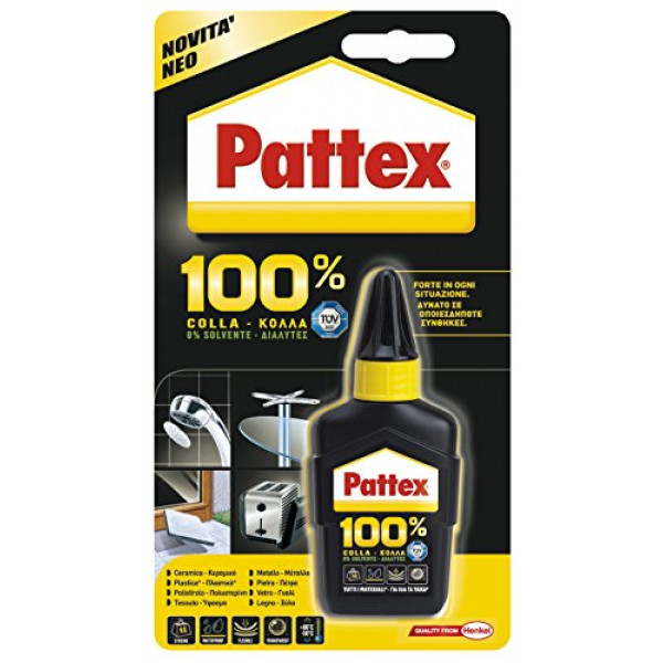 Pattex 100% Colla 50g - Adesione Forte e Versatile per Tutti i Tuoi Progetti!