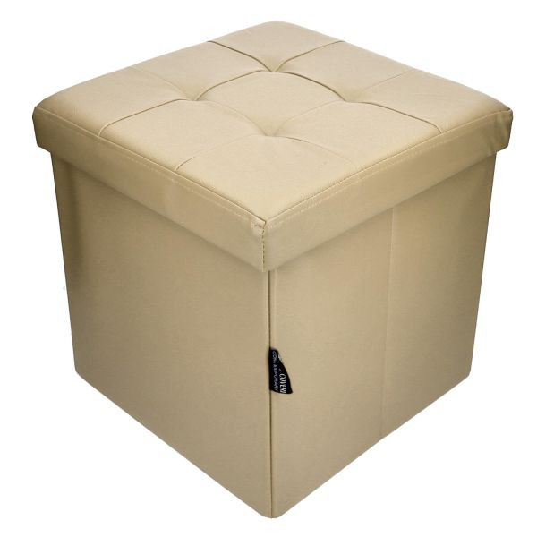  PUFF 38X38X38 CM SIMIL PELLE BEIGE
