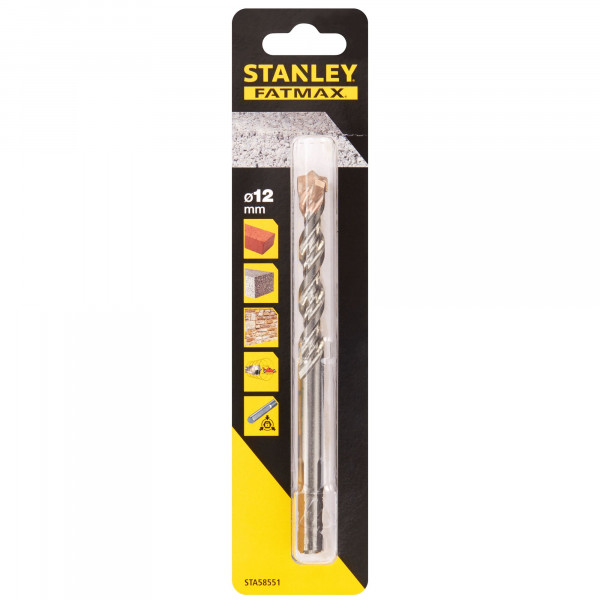 Stanley Punte Per Pietre Con Gambo 3 Faccia 12X150MM 