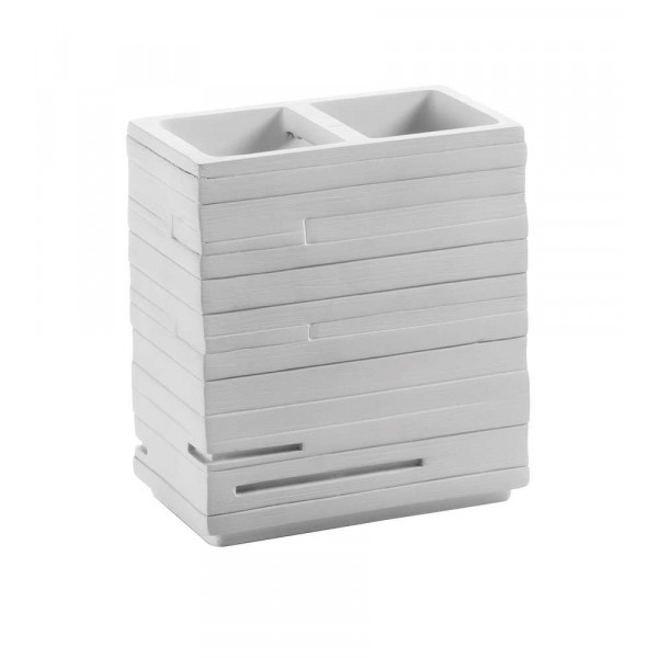 Porta spazzolino quadrotto bianco 