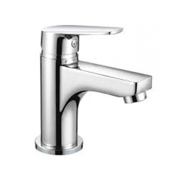 Rubinetto lavabo cromato con leva in metallo  serie eureka