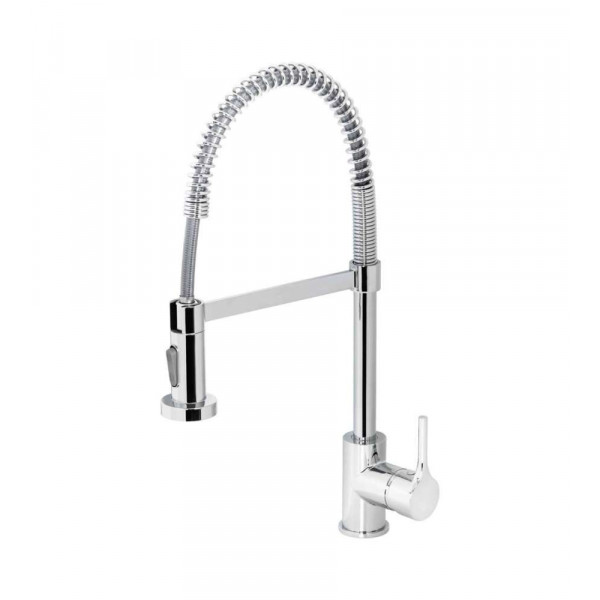 RUBINETTO LAVELLO CANNA ESTRAIBILE CON ATTACCO MAGNETICO DENVER CON BOCCA ALTA A MOLLA 