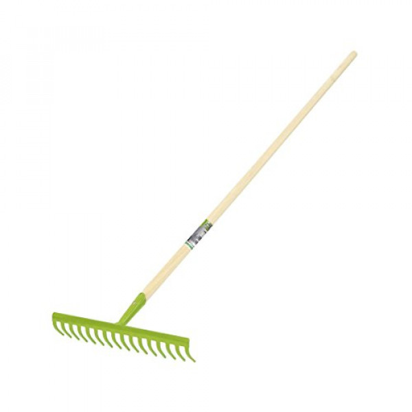 Rastrello 16 denti con manico in legno