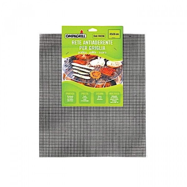 Ompagrill Tappetino Antiaderente per Griglia o Piastra 42x36 cm 