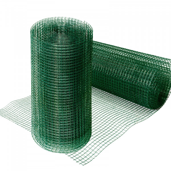 Rete Metallica Lineare Con Rivestimento Plastificato In Pvc 80cm 10 mt