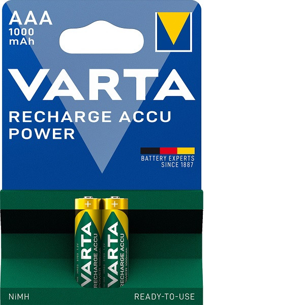 AAA ministilo recharge accu power 1.000 mah confezione da 2 pz 