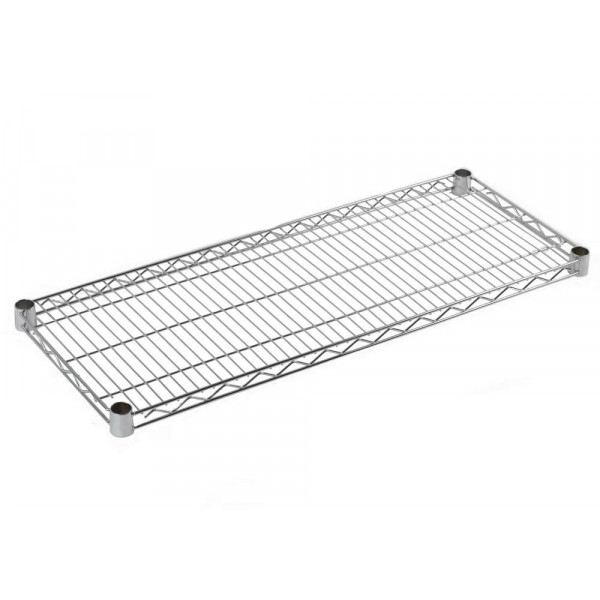 Ripiano in acciaio cromato 46 x 91cm