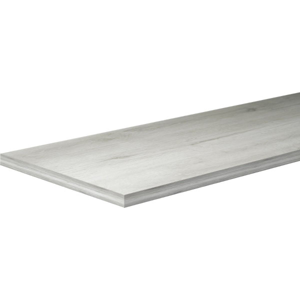 Kitmel mensola melaminico rovere ghiaccio mm. 18x600x200 