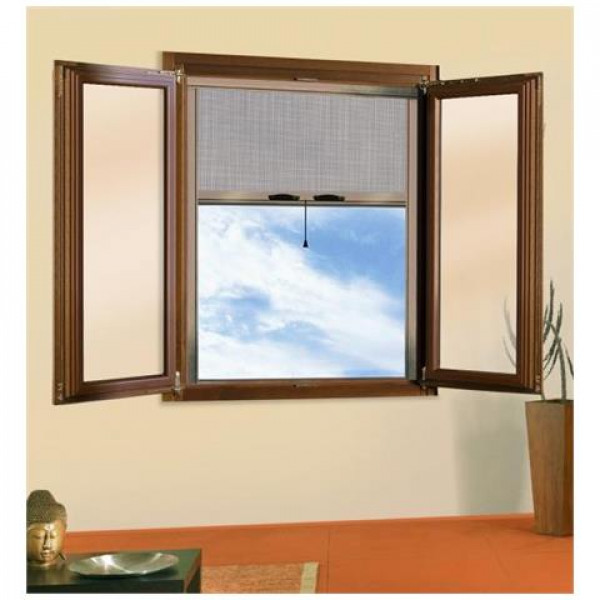 Roll zanzariera a rullo con frizione verticale colore bronzo 140x170 cm 