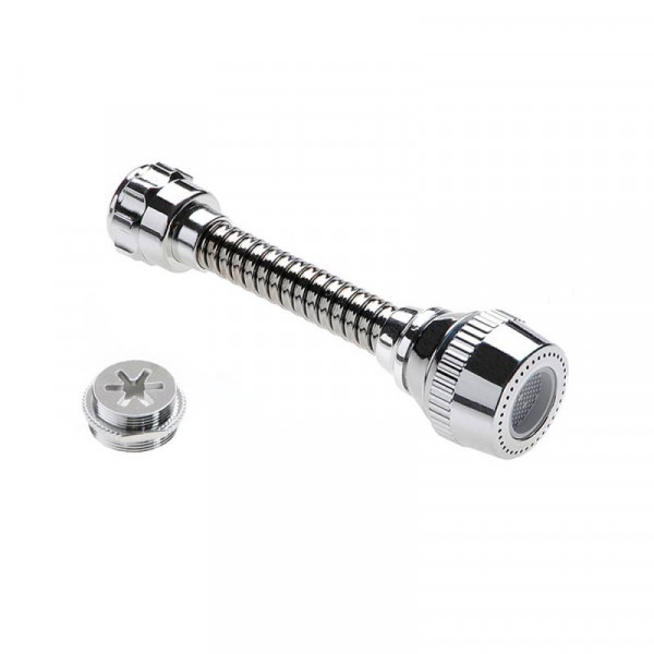 Rompigetto rubinetto lavello cucina con manicotto e doccetta, idrobric 14 cm