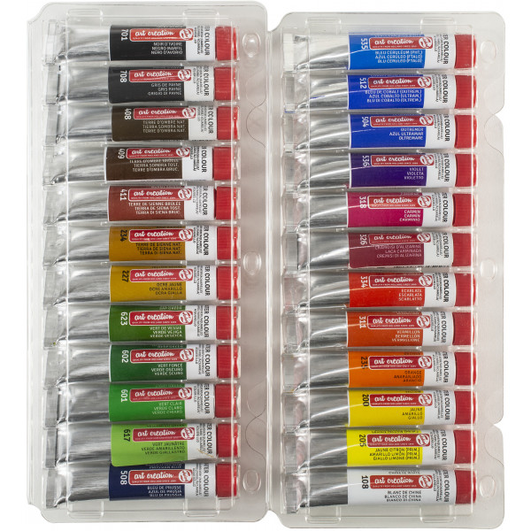 RT ArtCR Acquerello Set 24 x 12ml - Set Completo di Colori Acquerello per Artisti