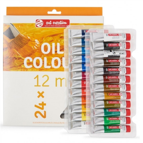 RT ArtCR Colori ad Olio Set 24 x 12ml - Colori Professionali per Artisti Creativi