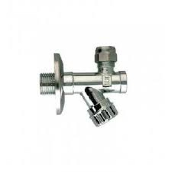RUBINETTO SOTTOLAVABO BREVETTATO CON FILTRO ATTACCHI  1/2" x 3/8 "