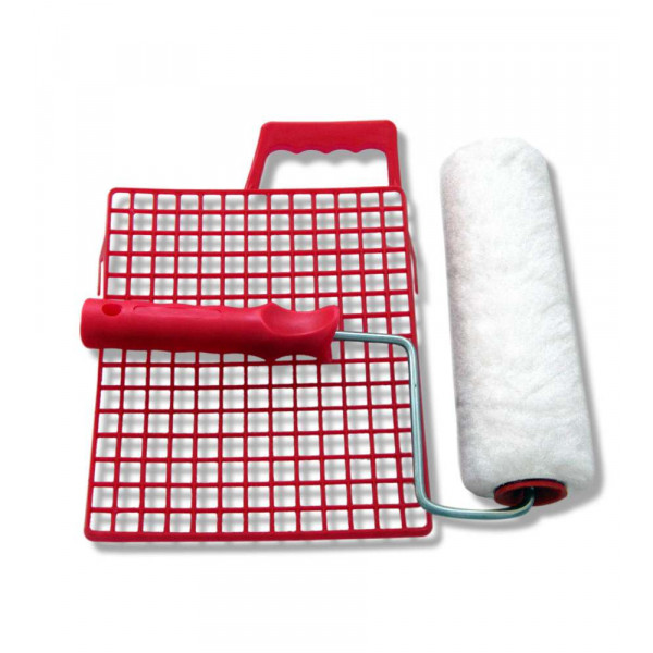 KIT RULLO 20CM CON RETE BLU DI 20 CM 