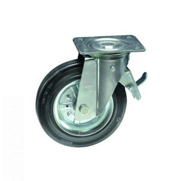 Ruota in gomma per carrelli con piastra girevole Rocarr 350 ø mm 80