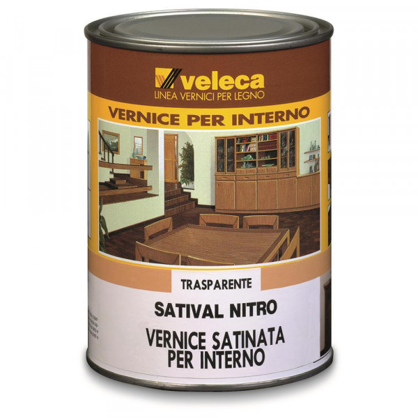 satival nitro vernice di finitura satinata trasparente flacone da 500 ml Veleca 