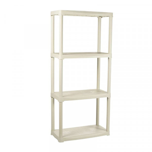 Scaffale a 4 Ripiani in Plastica - 60x30x133 cm