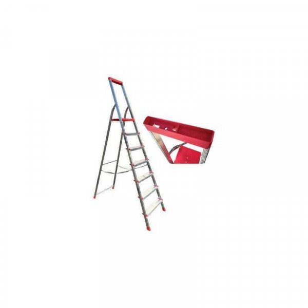 SCALA VENERE SEI GRADINI PASSANTI ALLUMINIO EN-131 123CM 