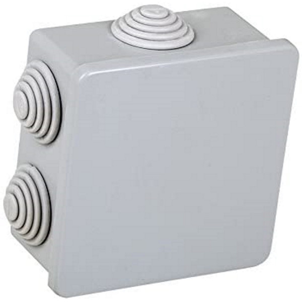 Electraline cassetta di derivazione da parete, misura 80x80 mm, ip44, grigio
