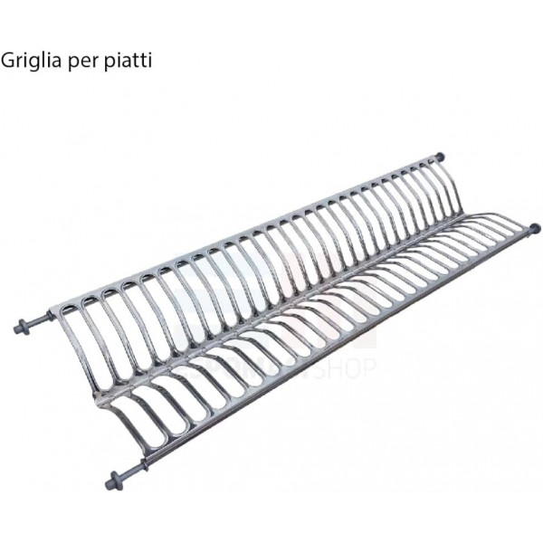 SCOLAPIATTI IN ACCIAIO INOX CON VASCHETTA   55CM
